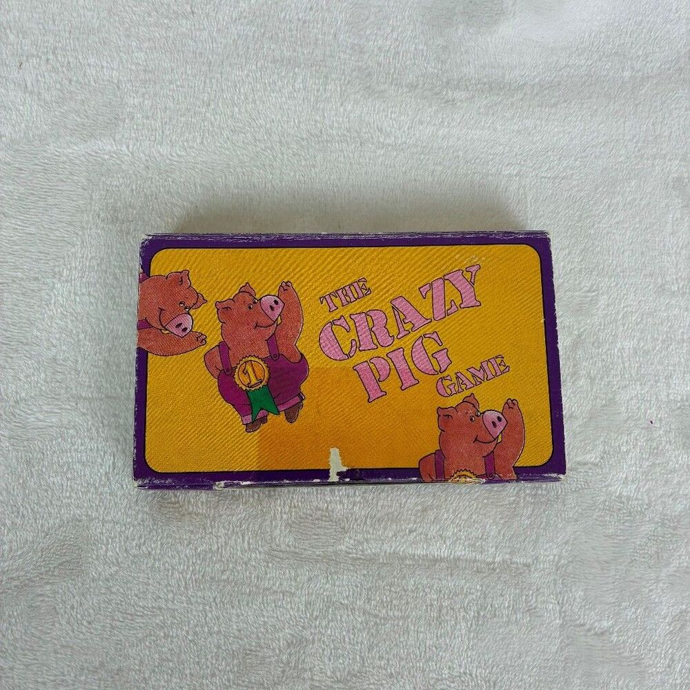 VTG 1989 Crazy Pig Puzzle 9 Piece Game Logic Educational Animals School Retro